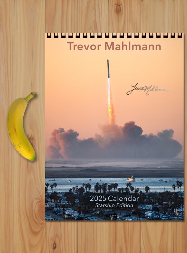 Trevor's 2025 Calendar Starship Edition